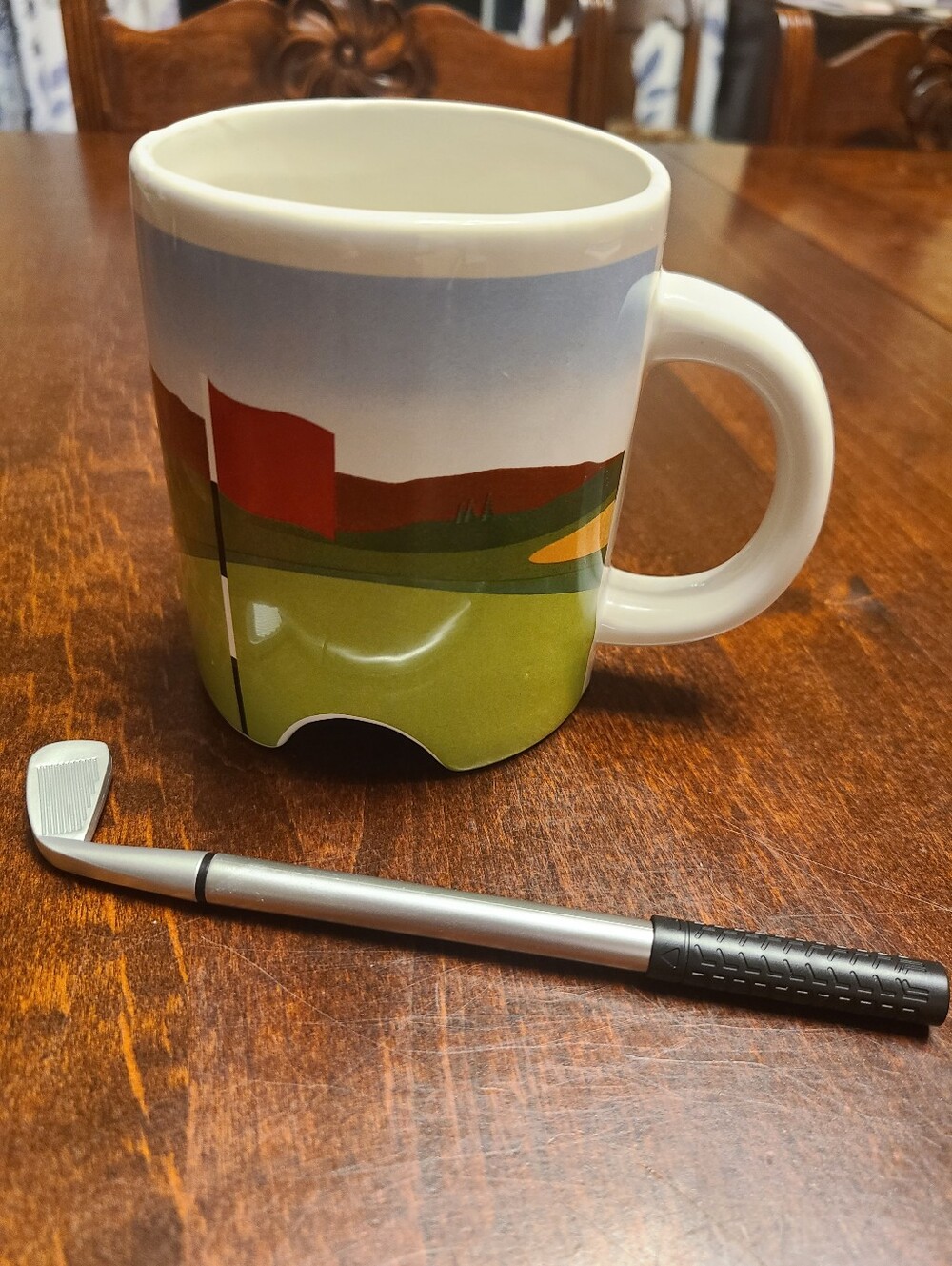 Kikkerland Golf Putter Cup Mug & Club Pen Set (Missing Ball)